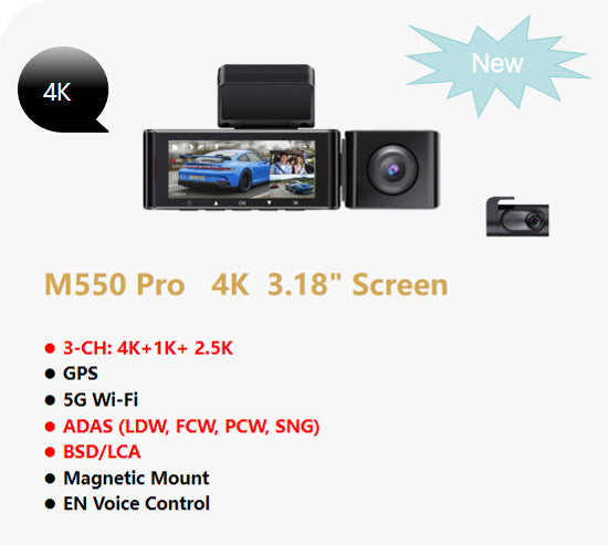 M550PRO HD 4K Dash Cam
