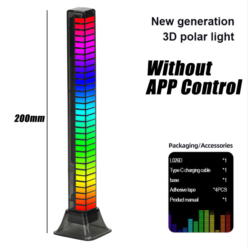 RGB Sound Pickup Lamp LED Atmosphere Lights Music Sync Muticolor Music Rhythm Light For Party Esports Room Automobile Decoration