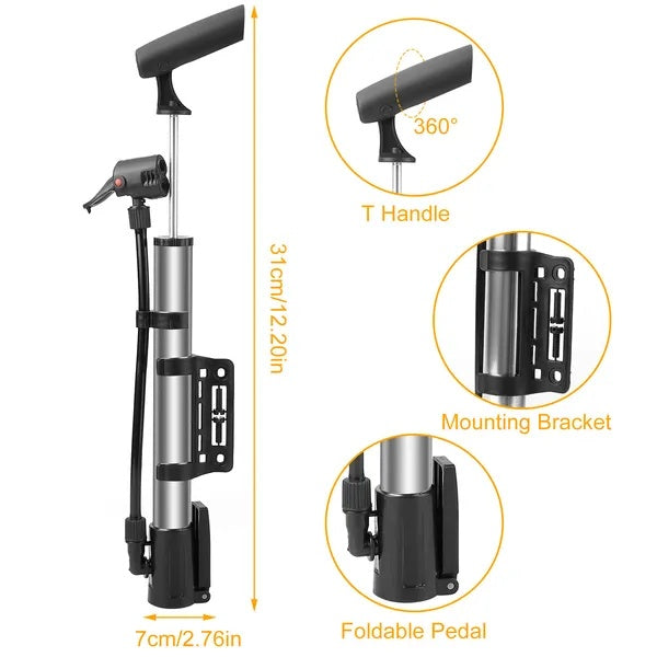 Mini Bike  Portable Bicycle Tire Inflator Ball Air Frame For Mountain Road Bike