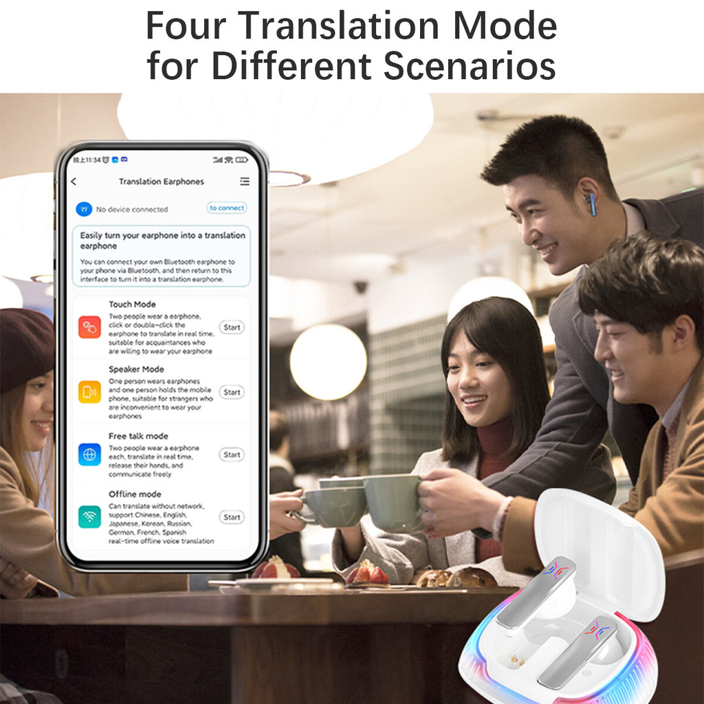 Language Translator Earbuds 144 Language Voice Translator Wireless Device 2025